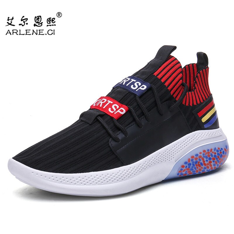 Tennis Shoes for Men Breathable Sports Shoes Lace Up Men Outdoor Jogging Comfortable Sneakers Sock Footwear Tenis Masculino
