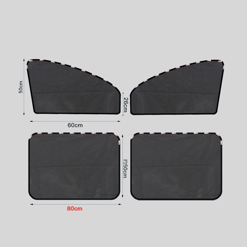 SUV parasol de coche ventana sombra doble espesor lado trasero ventana sombrillas de automóviles de ajuste Universal para rv camión protección UV: Q2