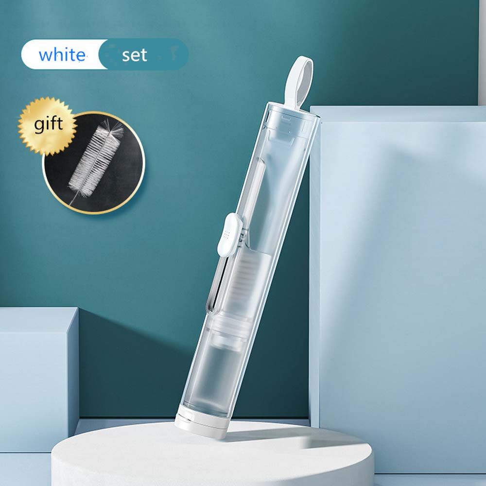 Juego de cepillos de dientes de plástico para viaje, herramientas de Limpieza de dientes plegables, Kit de almacenamiento de pasta de dientes, senderismo, portátil: Oro