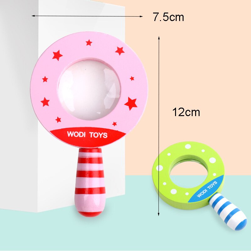 赤ちゃんクラシックトイ万華鏡木製可愛く拡大鏡のおもちゃ子供の教育学習探索能力開発ガールボーイ