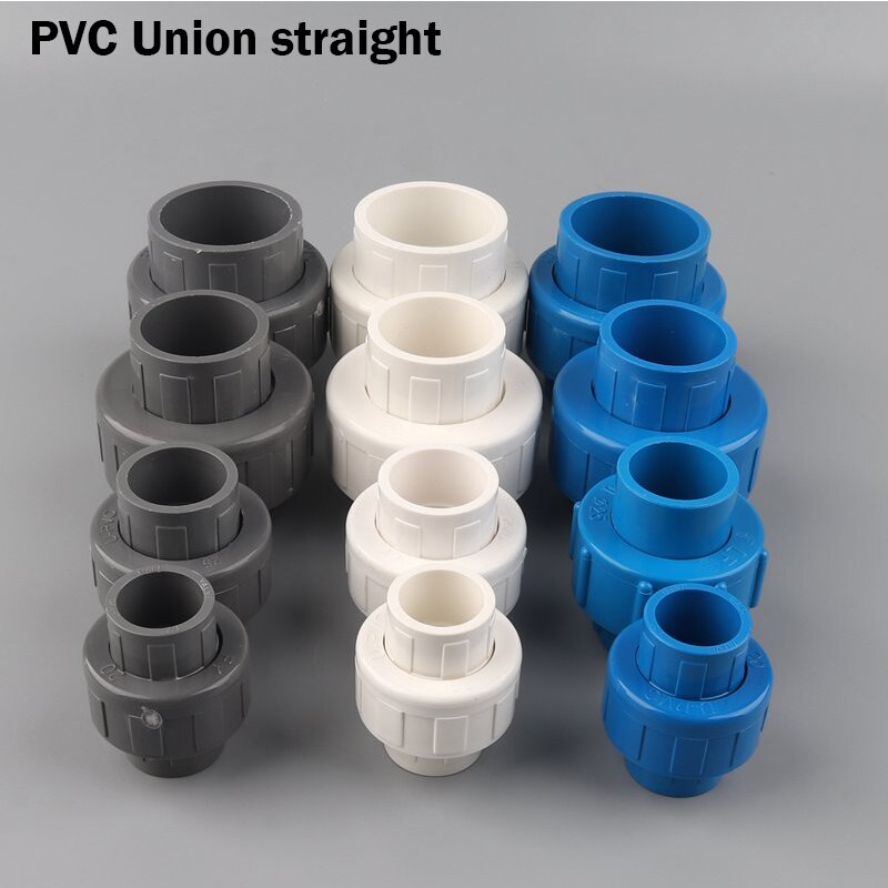 2 stk pvc rørforbindelse 20 25 32 40mm unionsforbindelser akvarietank vandrør lige fittings kunstvanding have vandtilslutning