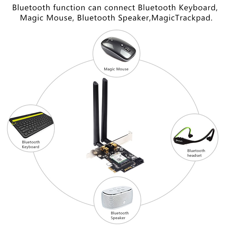 Ordenador de escritorio inalámbrico Intel 9260 9260ac banda Dual 1730Mbps MU-MIMO Windows 10 WiFi Bluetooth 5,0 PCI-E 1X tarjeta