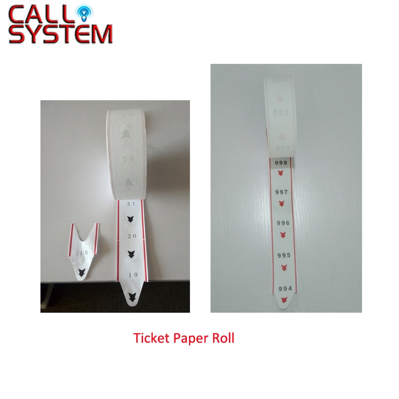 4 roll/pack Tickets Paper Roll for ticket dispenser used in Queue Calling System with 2000pcs number