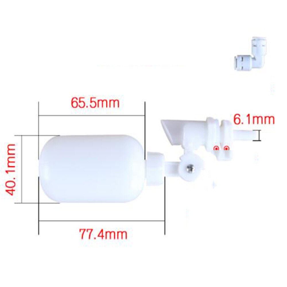 6.35mm PE Pipe Water Level Switch Water Tank Floating Ball Valve For Water Purifier Spare Floating Ball: HCDM1954-2
