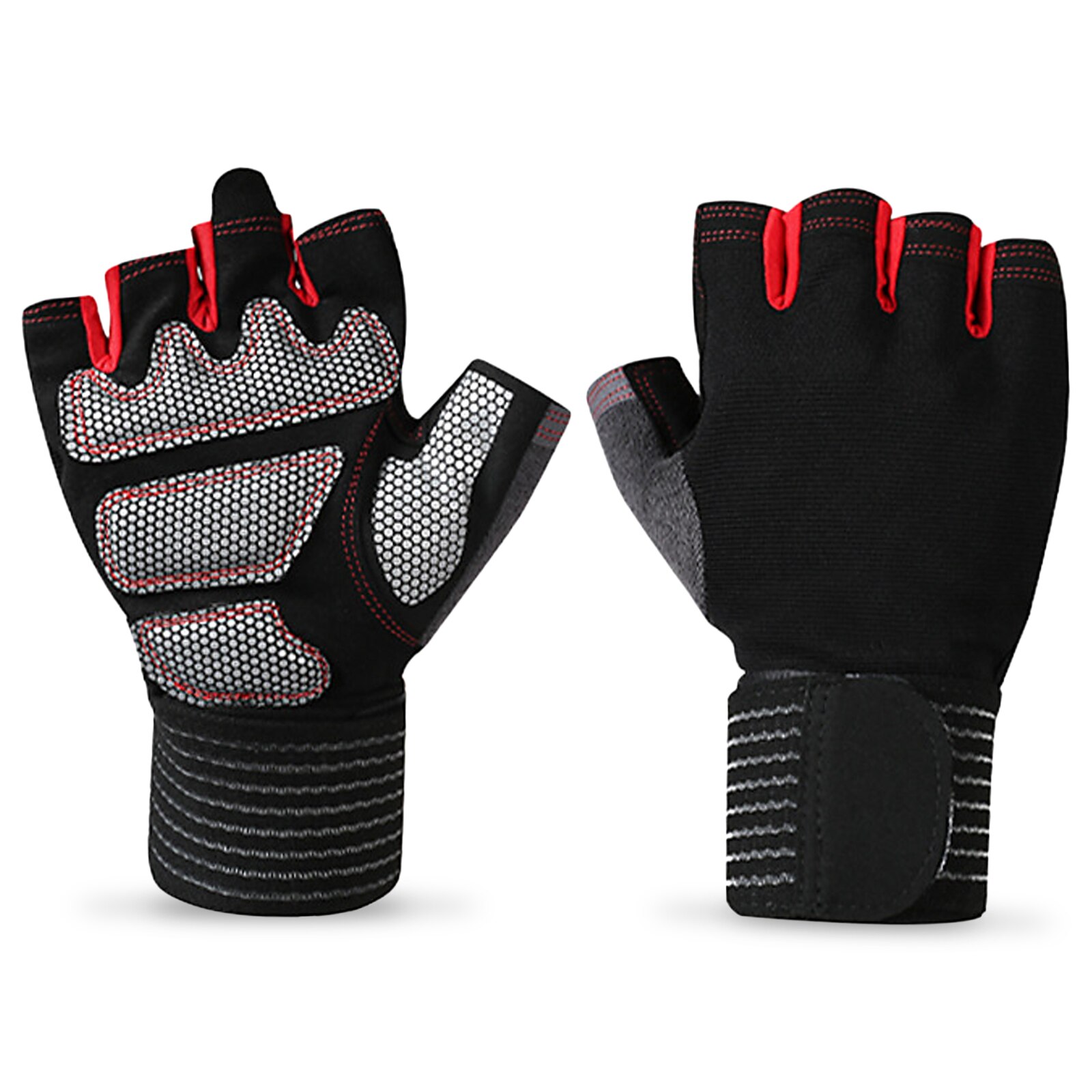 Kurze Finger Handschuhe draussen Sport Volle Handgelenk Schutz Handschuhe halb Finger Fitnessstudio Ausbildung Fitness Gewichtheben MTB Fahrrad Handschuhe