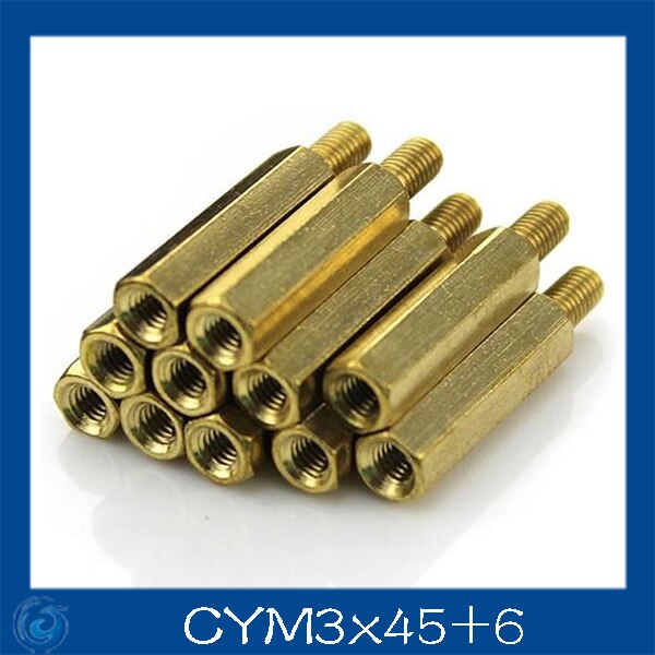 M3*45+6mm Column M3 Single head angle of six pillars/Brass screw/Six angle separation column/M3-Series Screw cap