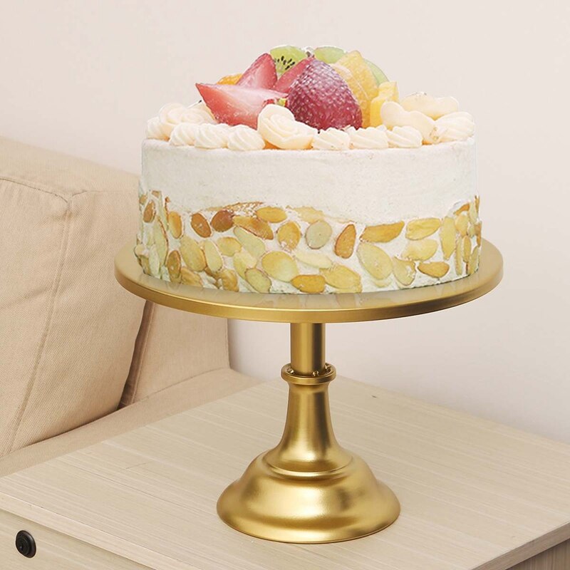 12 Inch Iron Round Cake Stand Pedestal Holder Party 8.66 Inch Height
