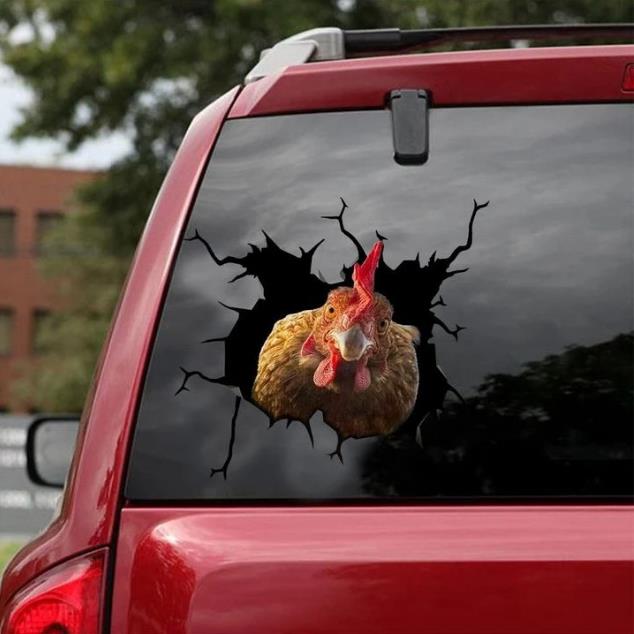 3D CHICKEN CAR STICKER Cartoon Car Styling Wall Home Glass Window Door Laptop Truck Vinyl Decals: 1