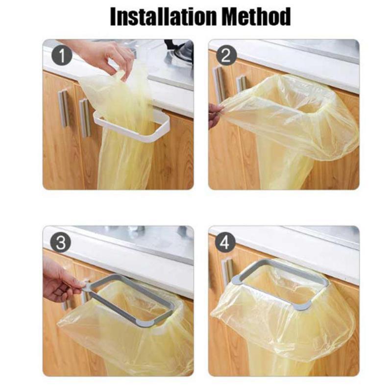 Garbage Bag Bracket Waste Bins Hanging Garbage Bag Holder Kitchen Cupboard Stand Trash Storage Rack Bracket Trash Can
