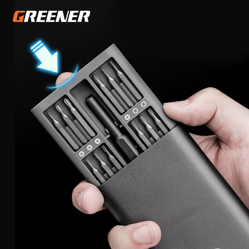 GREENER 63 In 1 Screwdriver Set Magnetic Screw Driver Kit Bits Recision Electric Xiaomi Iphone Computer Tri Wing Torx
