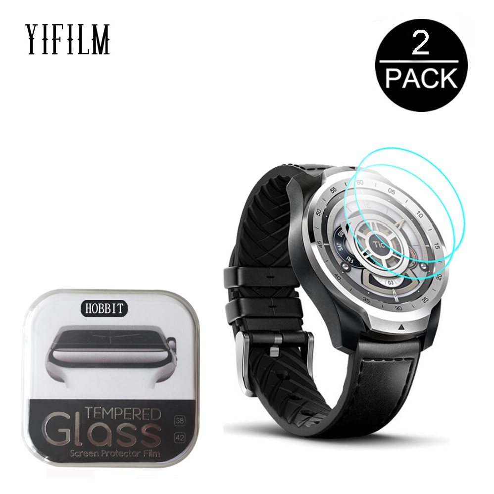 2Pcs 9H Anti-Kras Glas Voor Ticwatch Tic Horloge Pro Smartwatch Screen Protector Premium Gehard glas Guard Film