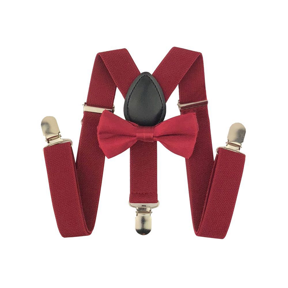 AEbone Bow Tie Suspenders for Children Pink Bowtie Braces Girls Baby Boys Tirantes Para Bebe Wedding Party Sus38