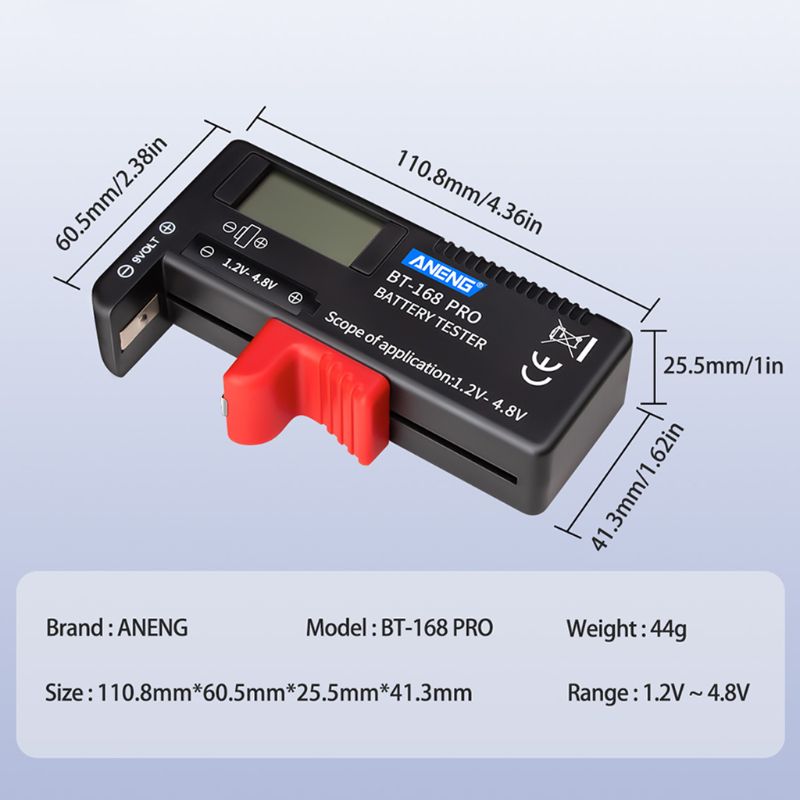 BT-168 Profi Digitale Batterie Kapazität Tester für 18650 14500 Lithum 9V 3,7 V 1,5 V AA AAA Zelle C D Batterien Tester