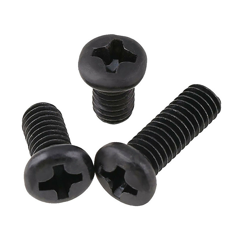 Vis à tête ronde M1 M1.2 M1.4 M1.6 M1.7 M2 M2.5, vis à tête cylindrique Phillips noire, vis et boulons pour Machine électronique