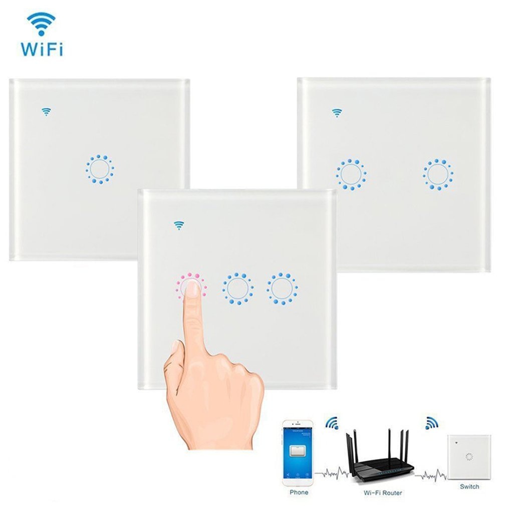 Smart Wifi Fernbedienung Touch Wand Schalter Smart Voice Control Handy APP Fernbedienung Schalter