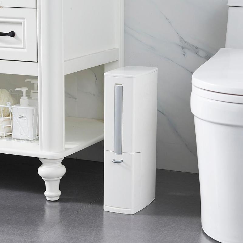 Plástico banheiro lata de lixo com escova de vaso sanitário lixo bin balde de lixo eco-friendly ferramentas de limpeza do banheiro