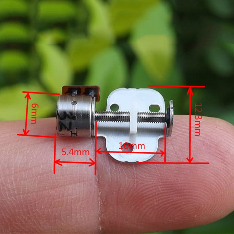 DC 3V 5V 2-Phase 4-Wire Mini 6mm Precision Stepper Motor 10mm Stroke Slider Screw Moving Block Micro Stepping Motor