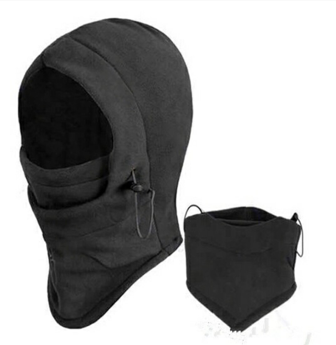 6 in 1 Thermal Fleece Balaclava Hood Police Swat Ski Bike Wind Stopper Mask Outdoor camping equipment edc gear