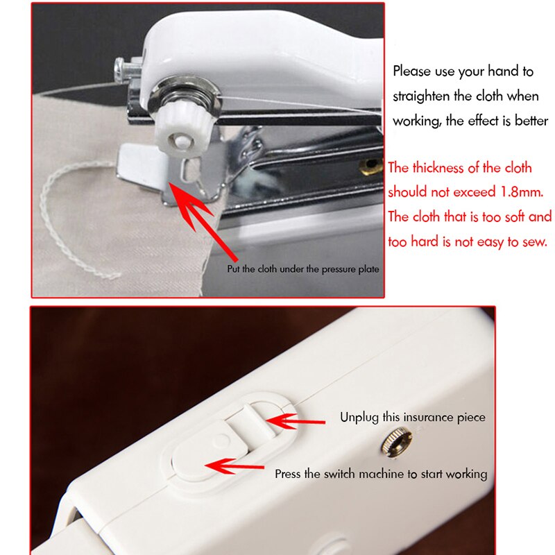 Portable Handheld Sewing Machine Cordless Electric Sewing Machine Home Sewing Quick Repair DIY Clothes Sewing Machine