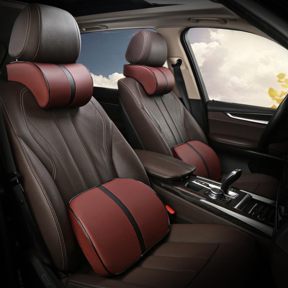 Car Memory Foam Travel Comfortable Neck Headrest Pillow Lumbar Support Cushion