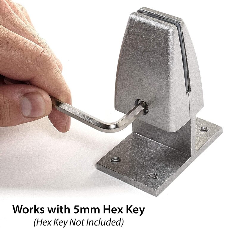 2Pcs Screen Partition Clip Aluminium Alloy Office Desk Partition Support Bracket Shelf Clamp Holder Screen Clips Silver CNIM