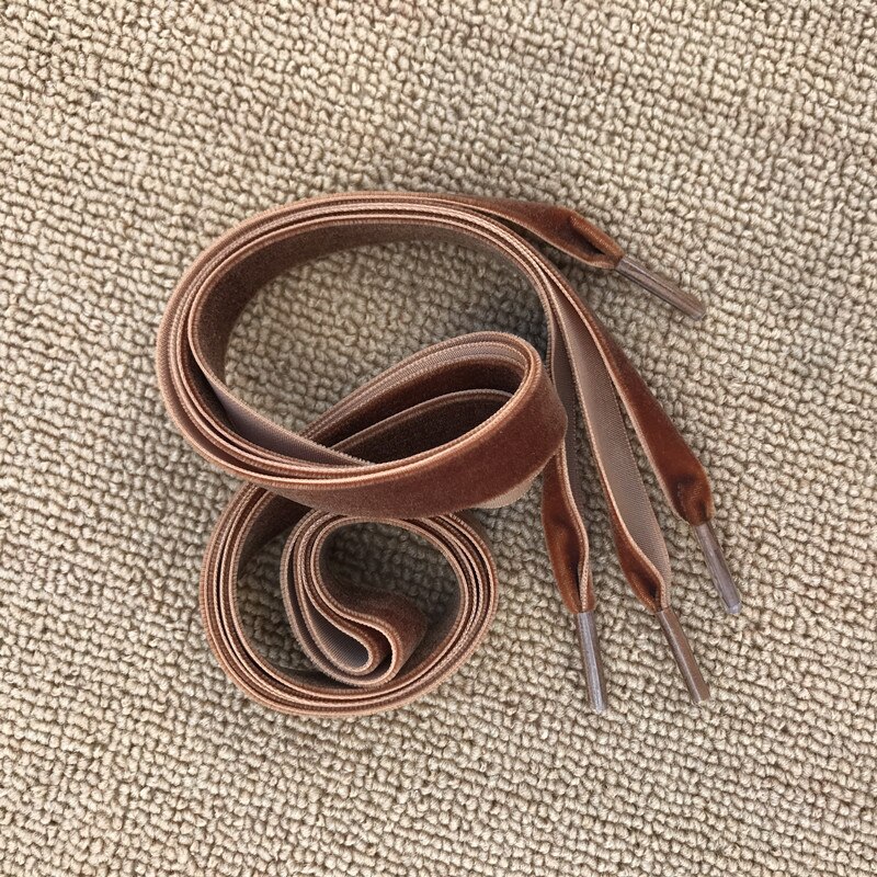 Flat Wide Lace Velvet Surface Shoelaces Women Men Black White Blue Colorful Shoes Laces for Sneaker Sports Casual Shoe Strap