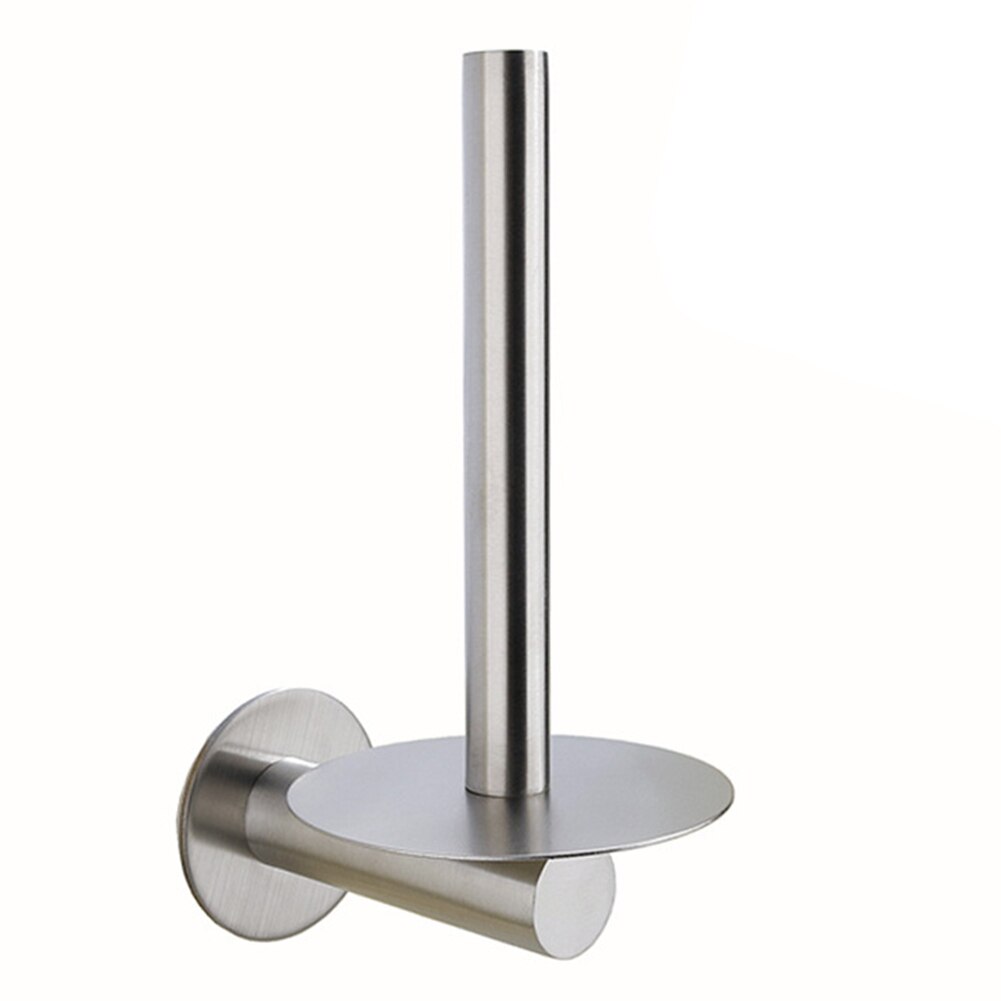 Stainless Steel Wall-mounted Standable Towel Rack Pole Paper Roll Holder: A