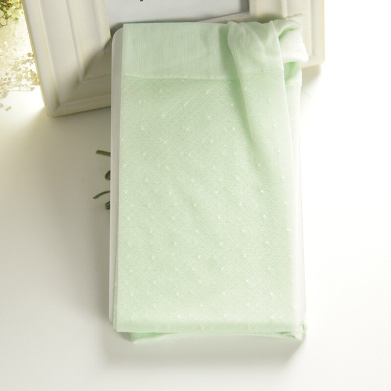 Sommar supertunna barnstrumpbyxor prinsessa liten prick med rosett tjej baby genomskinliga strumpbyxor s/m/l: Ljusgrön / M 5 to 8 år