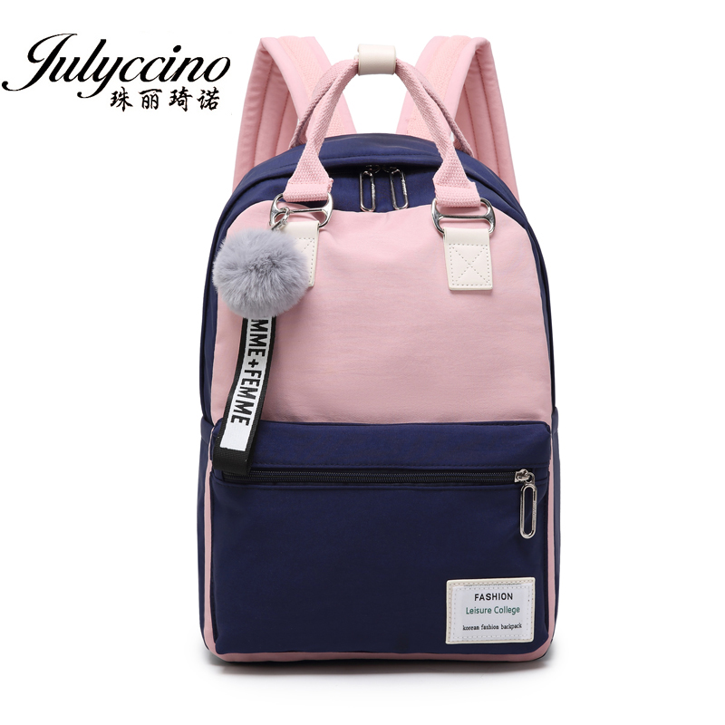 JULYCCINO Wasserdicht Nylon Rucksack Frauen Schule Schulter Tasche Bagpack für Teenager Mädchen Weibliche Reise Rucksäcke mochila