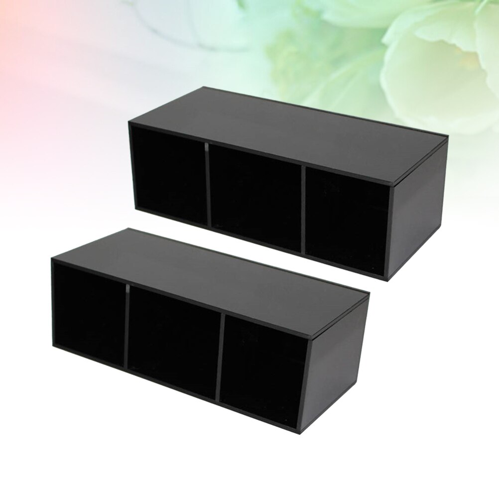 2 PCS Make Organizer Desktop Acryl Display Rack voor Make-Up Vat (Zwart)