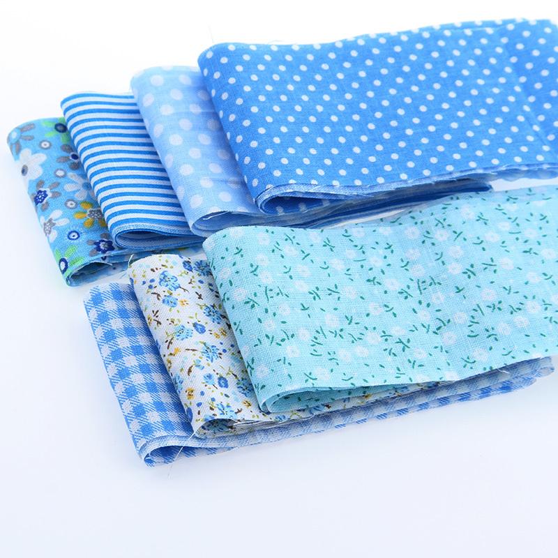 Tiras de algodón tejidos tela de cinta 7 unids/lote rollo Patchwork textiles para coser juguetes artesanías Tilda 6x100cm BC001