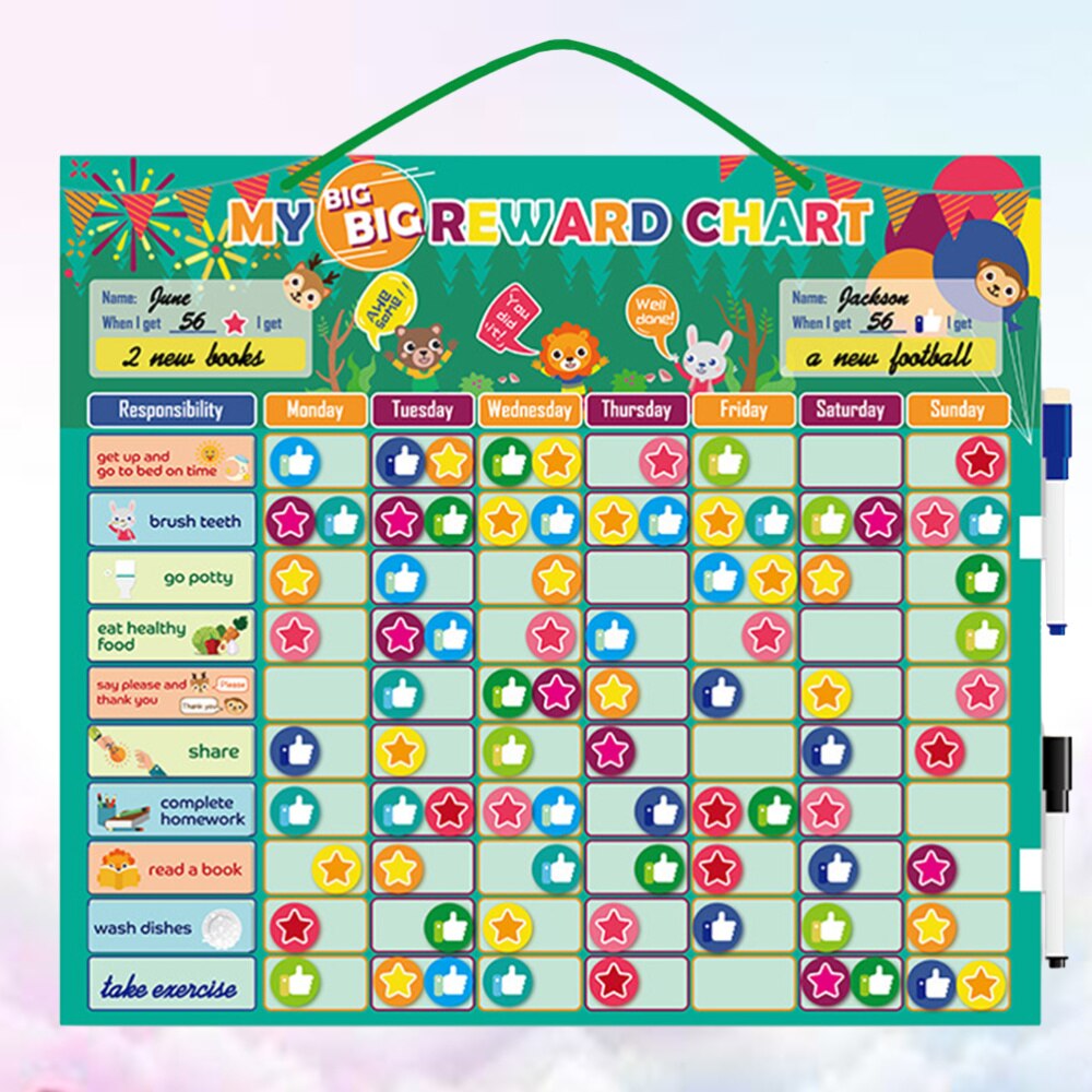 auto-regolazione Magnete Da Tavolo Tabella di Disciplina standard Buone Abitudini Tabella di Ricompensa auto Durevole disco di Crescita Bordo Appeso Ricompensa