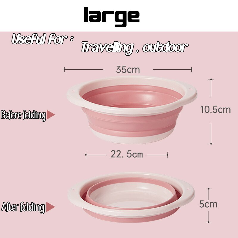 Baby Shower Protable Bath Tub Folding Baby Shower Bathtub Portable Pet Bath Tubs Safety Security Bath Accessories Storage Basket: Large p