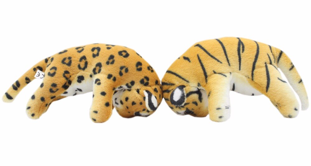 JESONN Realistisch Ausgestopften Tiere Tiger Gepard Leopard Plüsch Spielzeug Panther Löwe löSieg für Kindergeburtstag , 20 CM, Pack von 2