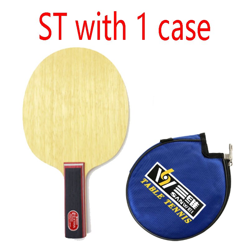 Sanwei FEXTRA 7 (Nordic VII) Hoja de tenis de mesa (madera de 7 capas, Japan Tech, estructura STIGA Clipper CL) pala de Ping Pong Bat Paddle: ST with 1 case