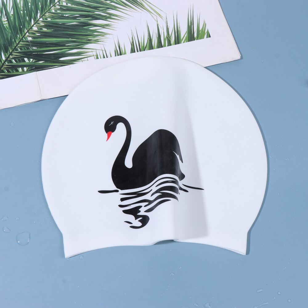 1Pc Praktische Oor Bescherming Zwaan Lang Haar Badmuts Voor