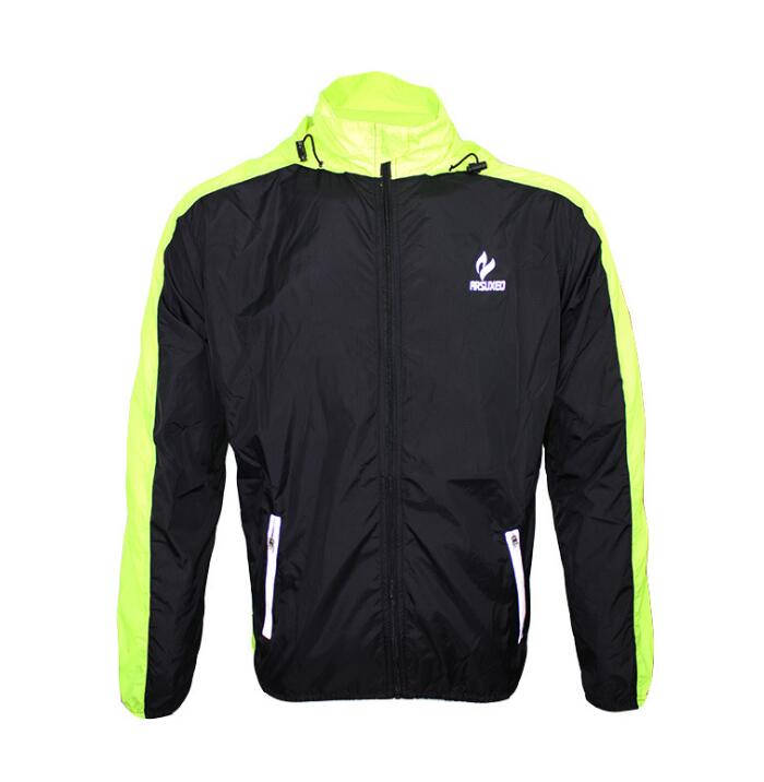 Arsuxeo Hooded Ademende Fietsen Waterdicht Winddicht Jas Outdoor Sport Reflecterende Wandelen Vissen Camping Fietsen Jas: 01 / L