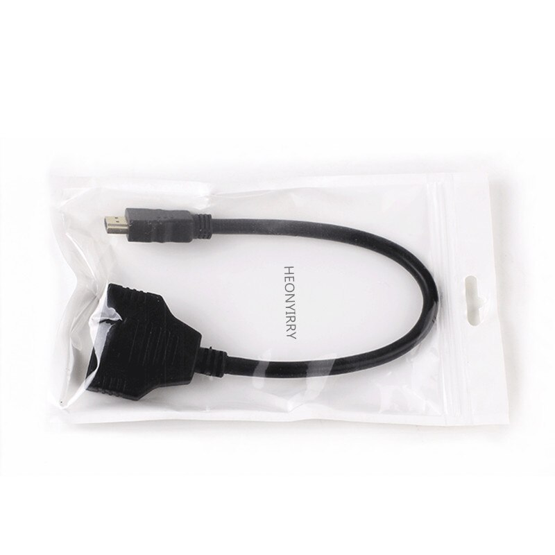 Hdmi Splitter Kabel 1 Male Naar Dual Hdmi 2 Female Y Splitter Adapter In Hdmi Hd Lcd Led Tv 30cm 1 In 2 Splitter Adapter Converter: Default Title
