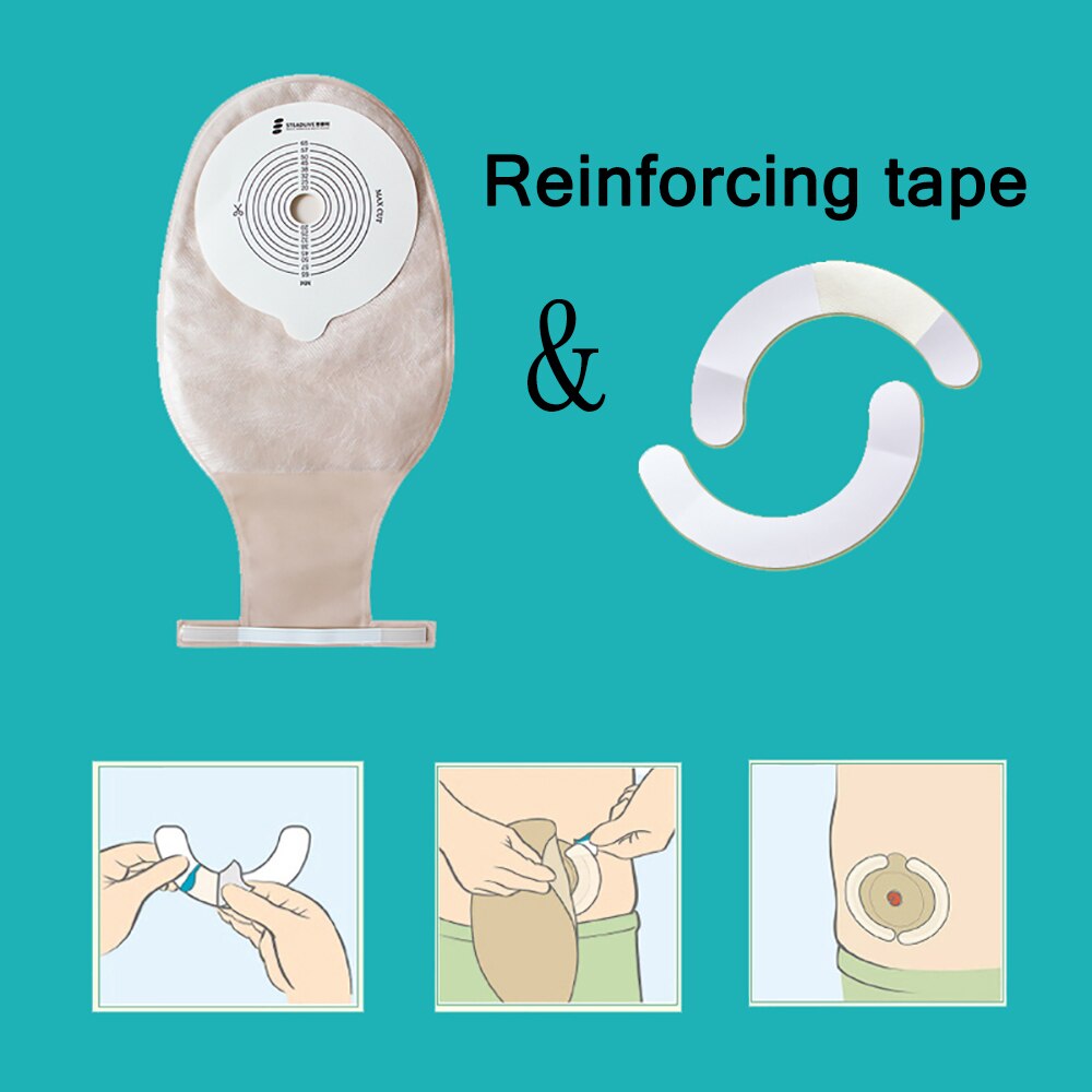 10pcsOnepiece Drainable Colostomy Bag with Steel Wire Closure,Portable&Odorfree Opaque Stoma