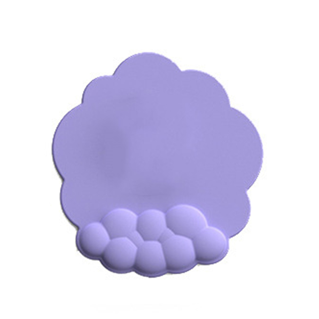 Mouse pad with wrist rest keyboard cloud anti-slip memory foam desktop office gamer mouse wrist rest: Silver