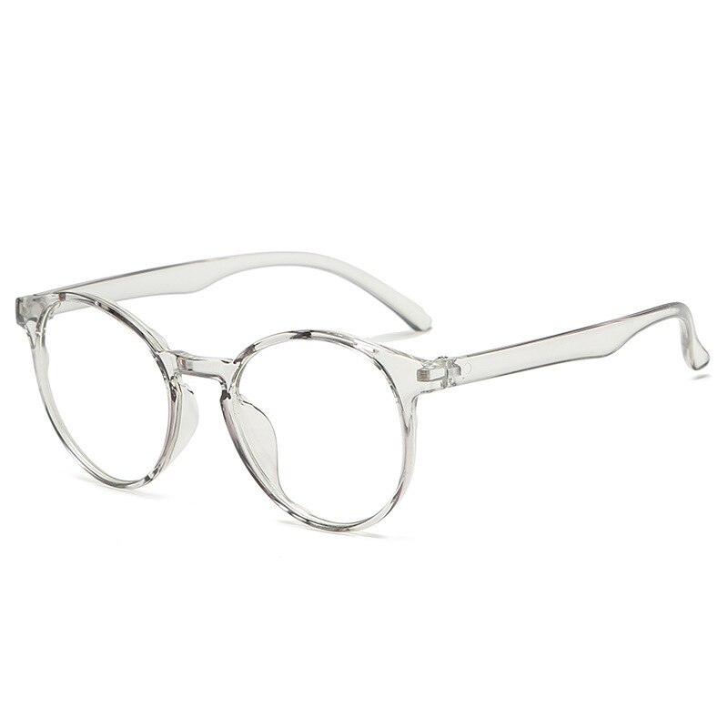 Klassieke ronde bril, zwart montuur, dames, heldere glazen, bijziendheidsbril, heren, vintage bril, optische brilmonturen: Wit