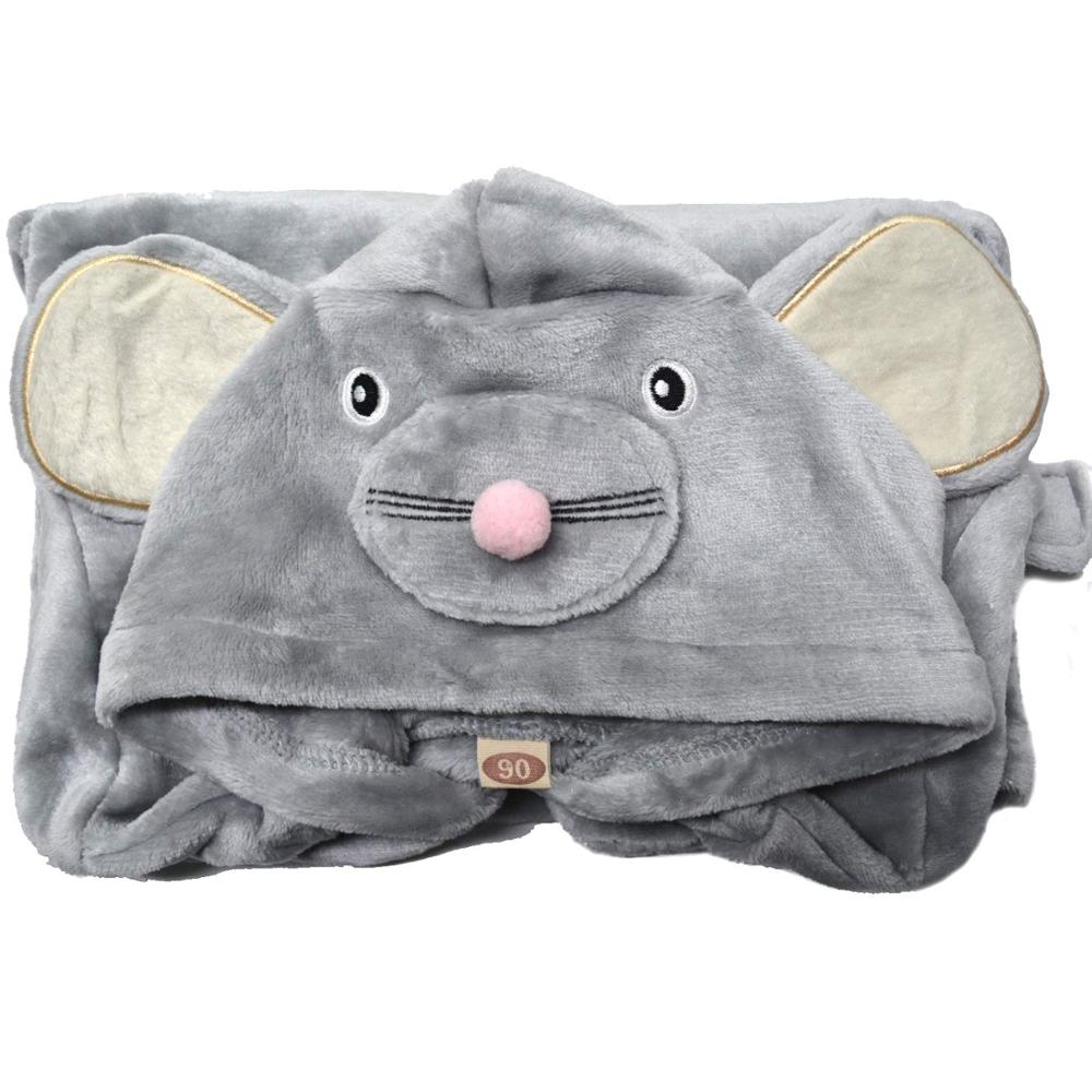 Baby hætte badekåbe sødt animalsk design flannel ultra blødt badehåndklæde til 2-6 år gammelt småbørn børn pyjamas nattøj badevikle