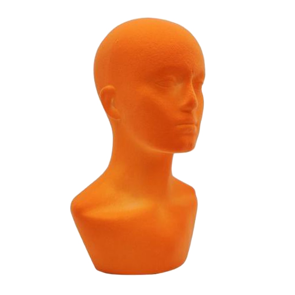 Cabeza de poliestireno para hombre, soporte para pelucas, auriculares, sombreros, cabeza de maniquí femenino