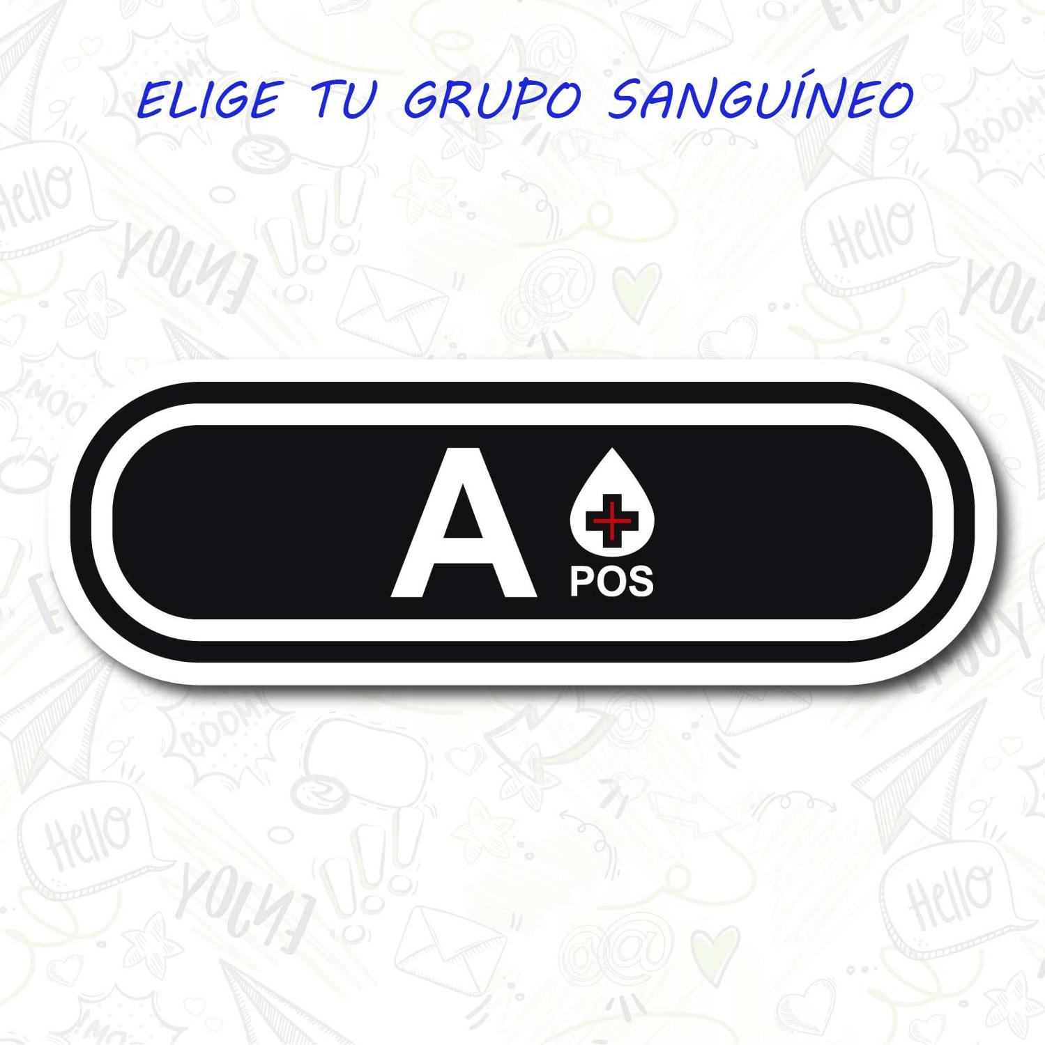 4 Pegatinas Sticker De Vinilo Grupo Sanguineo Een B Ab O 0 +-Positivo Negativo Bicicleta Moto 1,5 Cm alto: A POSITIVO