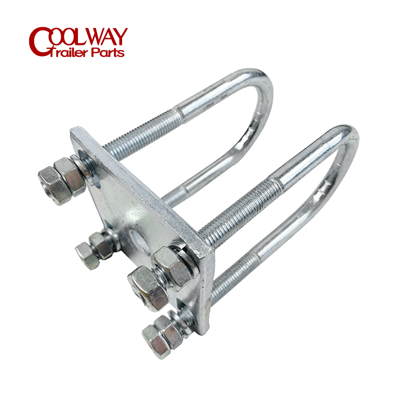 100x100mm Zinc Trailer Axle Fish Plate U Bolt Leaf Spring Clamp for 50 or 60mm Round Axle Camper UTE Caravan Accessories Parts