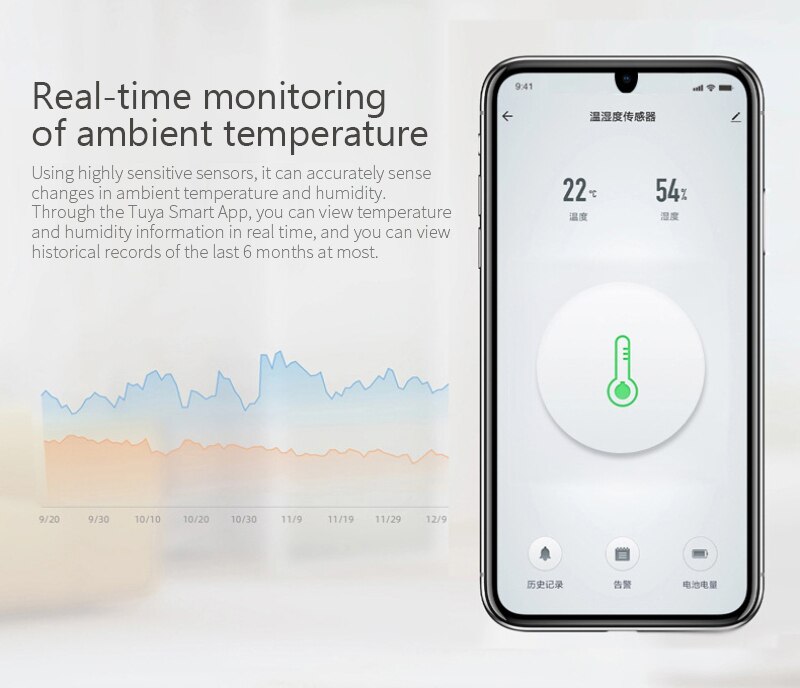 Temperature And Humidity Sensor Tuya Smart ZigBee Work With Zigbee Hub Via Alexa Google Home WIFI Smart Indoor Home Low Power