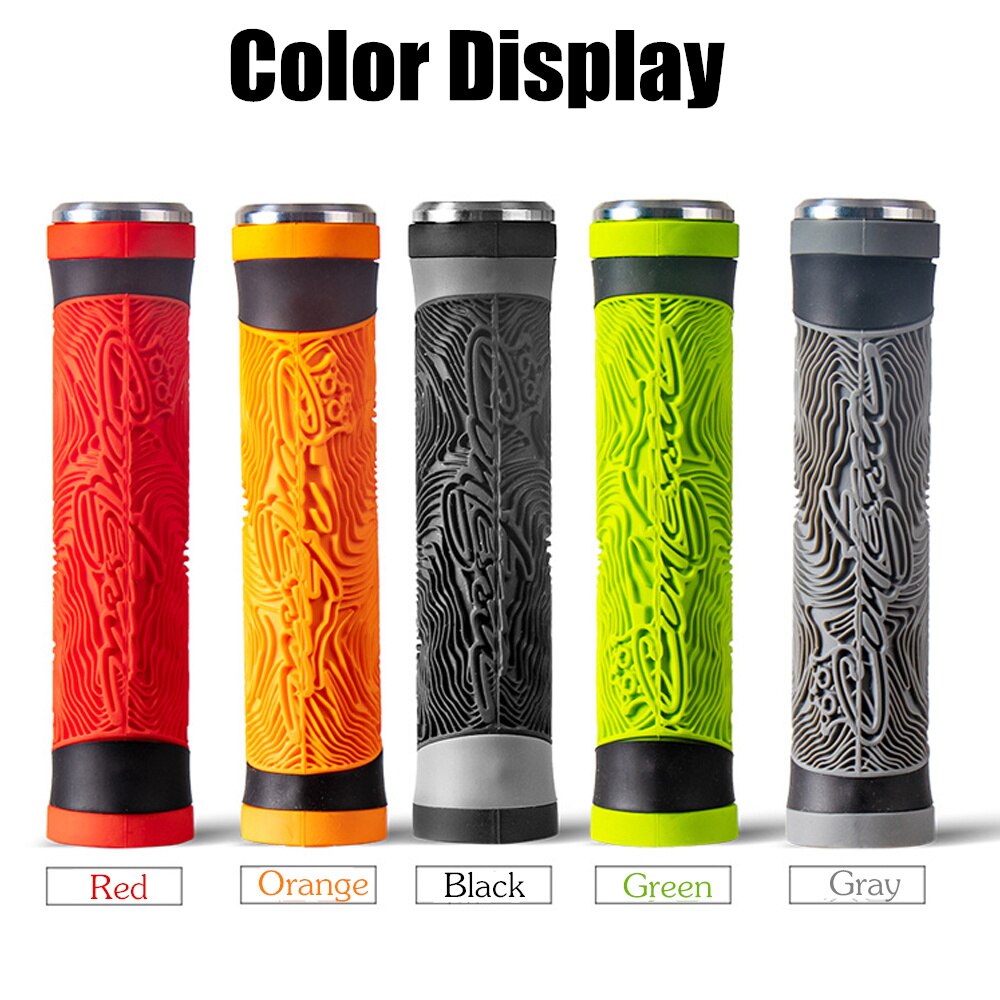 Ultralette mtb sykkelgrep antiskli silikon sykkelstyre håndtak med plugger 5 stiler valgfritt støtsikkert sykkeltilbehør