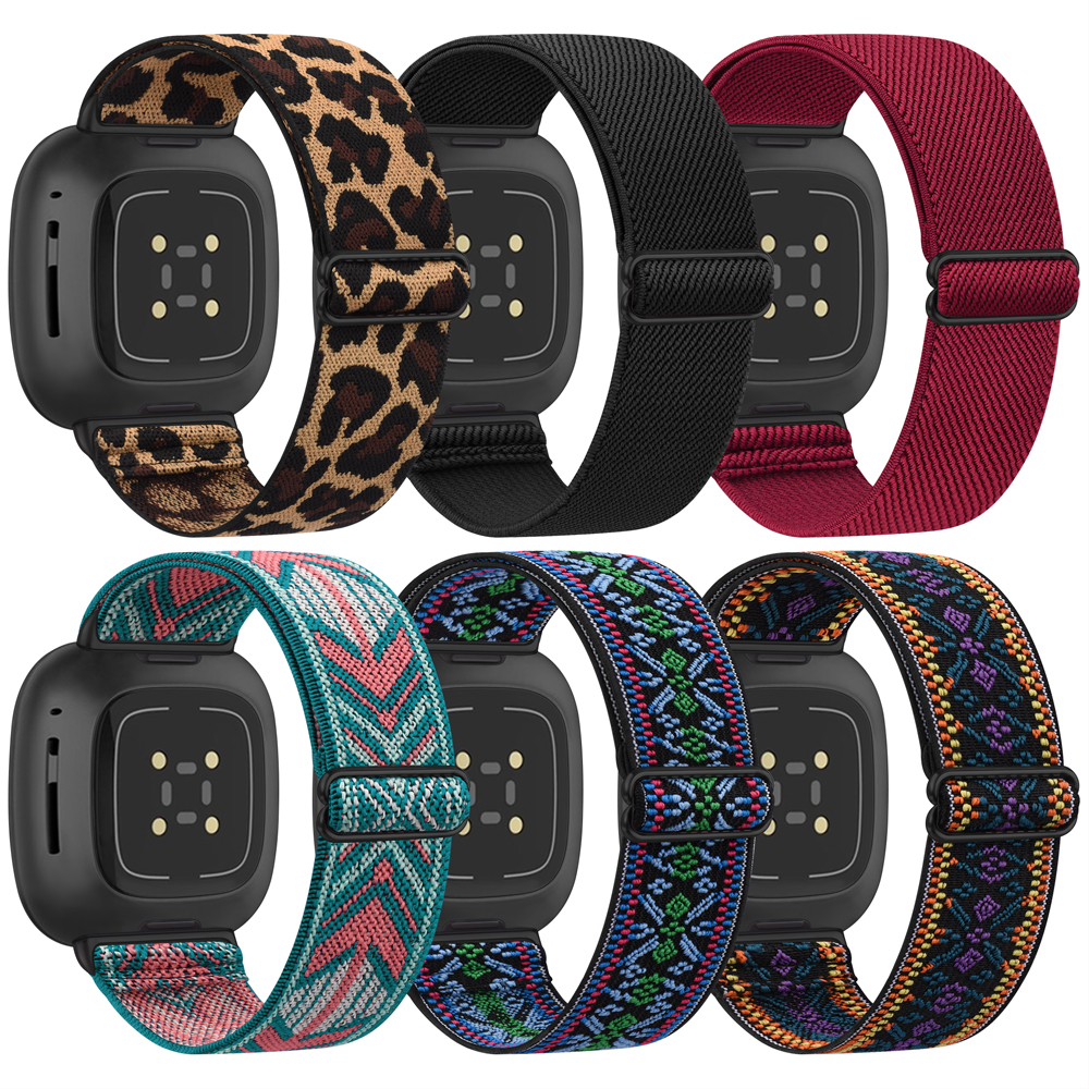Nylon Elastische Band Voor Fitbit Versa 3 2 Band Verstelbare Ademend Horlogeband Sport Armband Band Voor Fitbit Versa 2 3 band