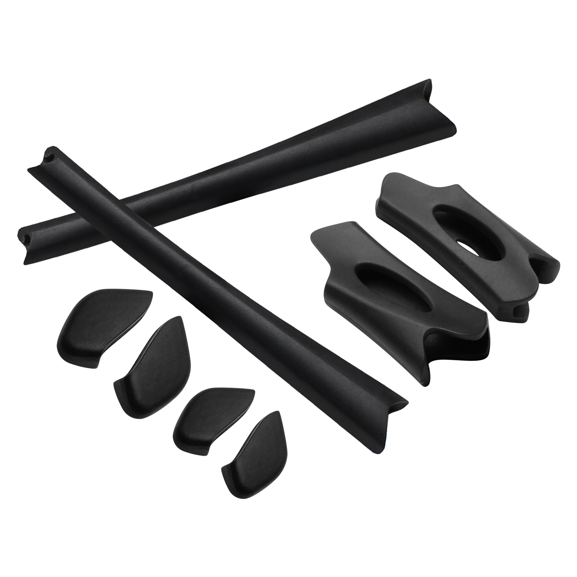 Bwake Vervanging Rubber Kit Oor Sokken &amp; Neus Pads Voor-Oakley Flak Jacket/Flak Jacket Xlj-Meerdere opties: Black