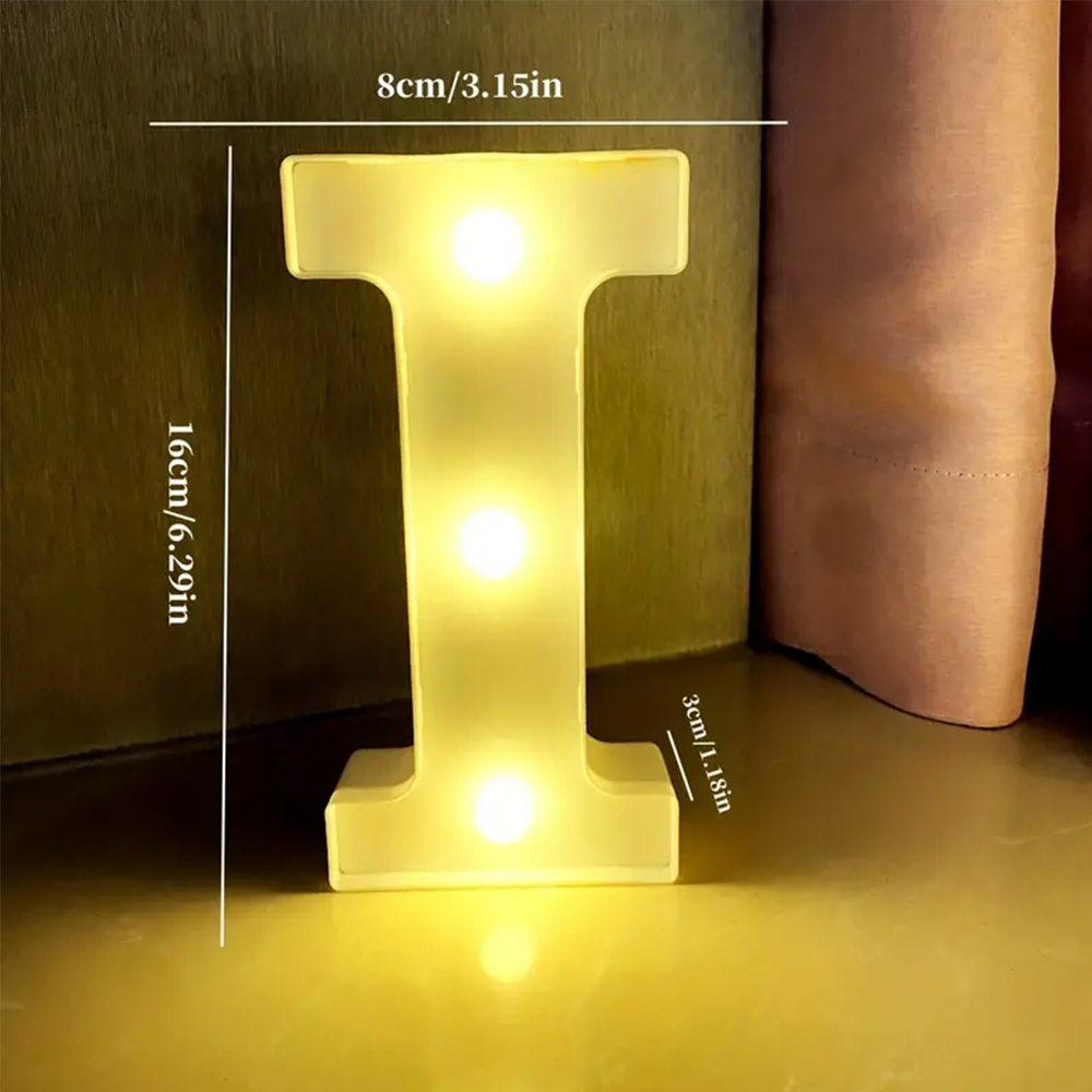 1pc Decorative Letter Led Light Emitting Decoration Battery Night Light Used For Family Weddings Birthdays Parties Letter Lights: Dark Red